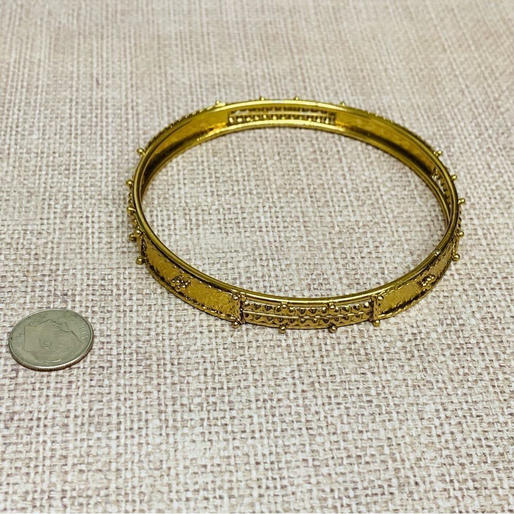 Gold Embellished Plus Size Bangle Bracelet